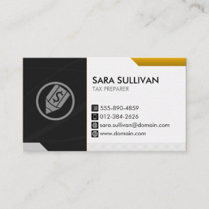 Tax Preparer Taxation Finance Business Card