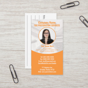 Tax Preparing (Preparer) Photo Business Card
