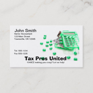 Tax Professional - Accountant - CPA Business Card