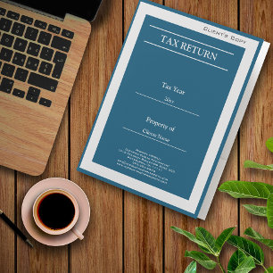 Tax Return, Blue Pocket Folder