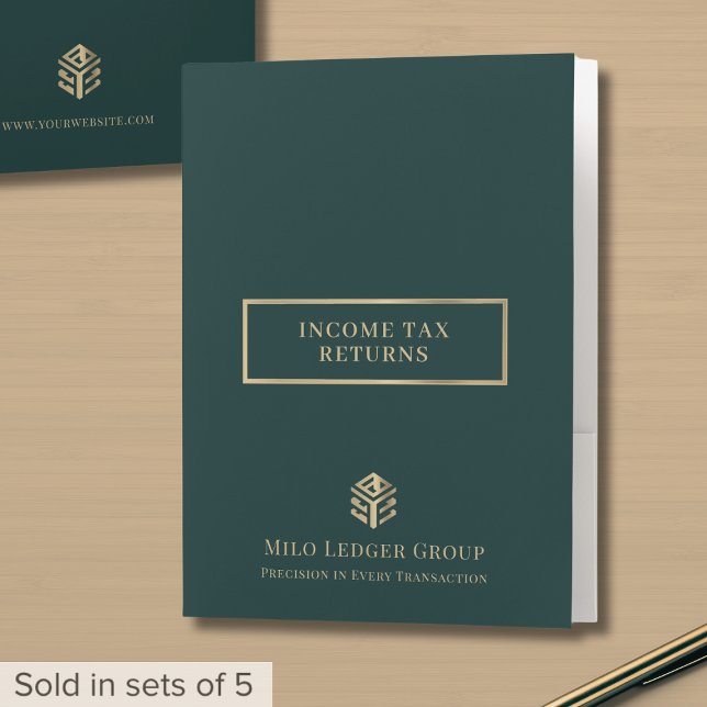 Tax Return Folders with Custom Logo (Creator Uploaded)