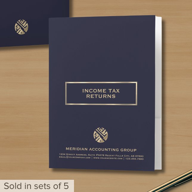 Tax Return Folders with Pockets | Navy Blue (Creator Uploaded)
