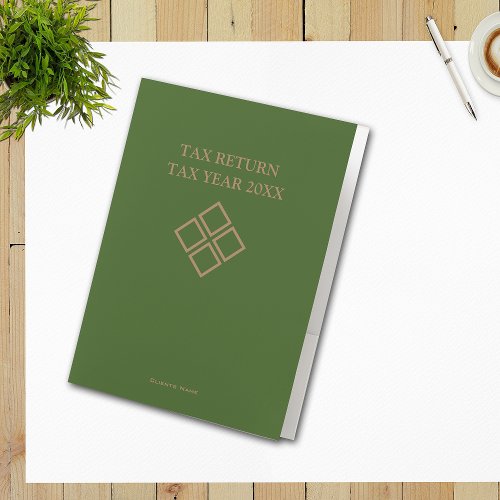 Tax Return Green Pocket Folder