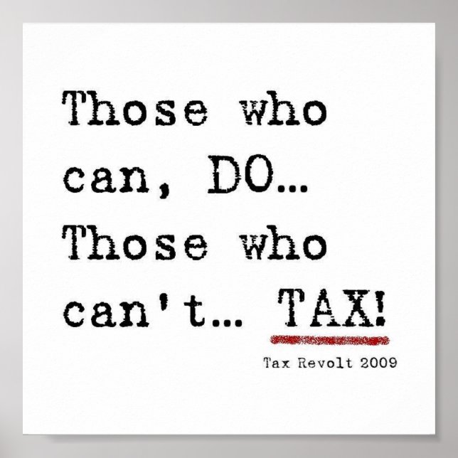 Tax Revolt 2009 Poster (Front)