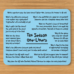 Tax Season Humor Jokes Funny Accountant Mousepad