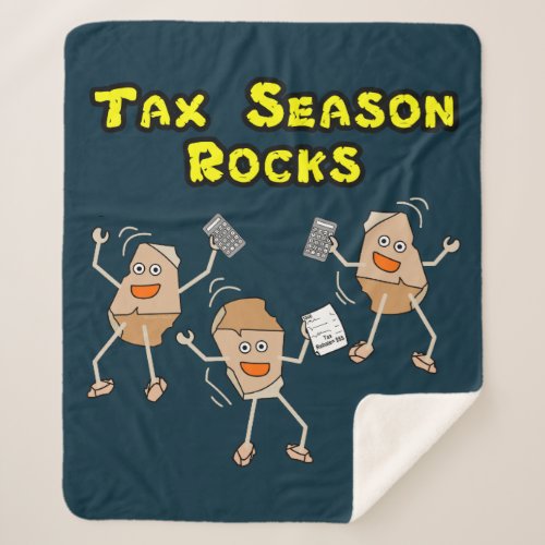 Tax Season Rocks Sherpa Blanket