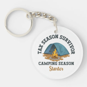 Tax Season Survivor, Camping Season Starter Keychain