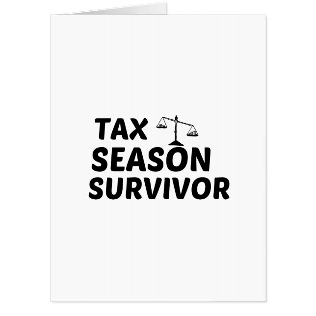 TAX SEASON SURVIVOR CARD (Front)