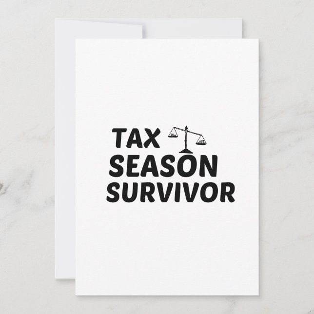 TAX SEASON SURVIVOR THANK YOU CARD (Front)