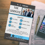 Tax Service Company Flyer<br><div class="desc">Introducing our Tax Services Business Flyer! Are you looking for a simple and effective way to promote your tax services? Look no further! Our professionally designed flyers are the perfect tool to attract potential clients and make your tax business stand out. Order our Tax Services Business Flyers today and give...</div>