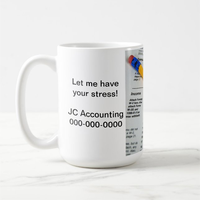 Tax Stress Coffee Mug (Left)