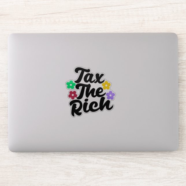 Tax The Rich - Anti-Capitalist Sticker (Computer)