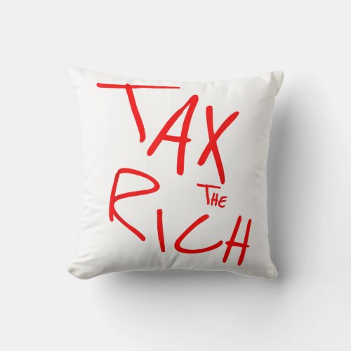 Tax The Rich AOC Red  Throw Pillow