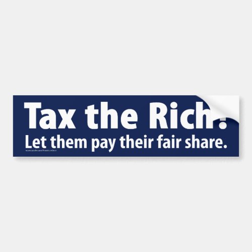 Tax the Rich bumper sticker