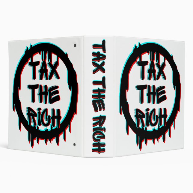 Tax The Rich Original 3 Ring Binder (Background)