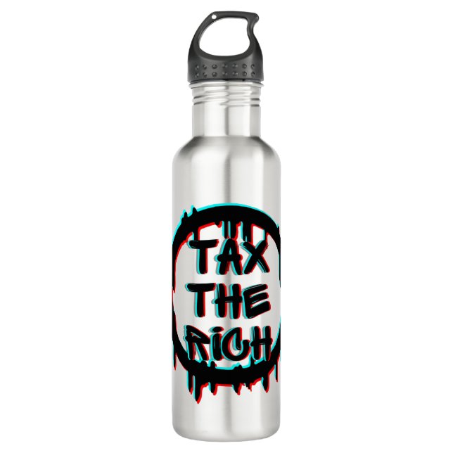 Tax The Rich Original Stainless Steel Water Bottle (Front)