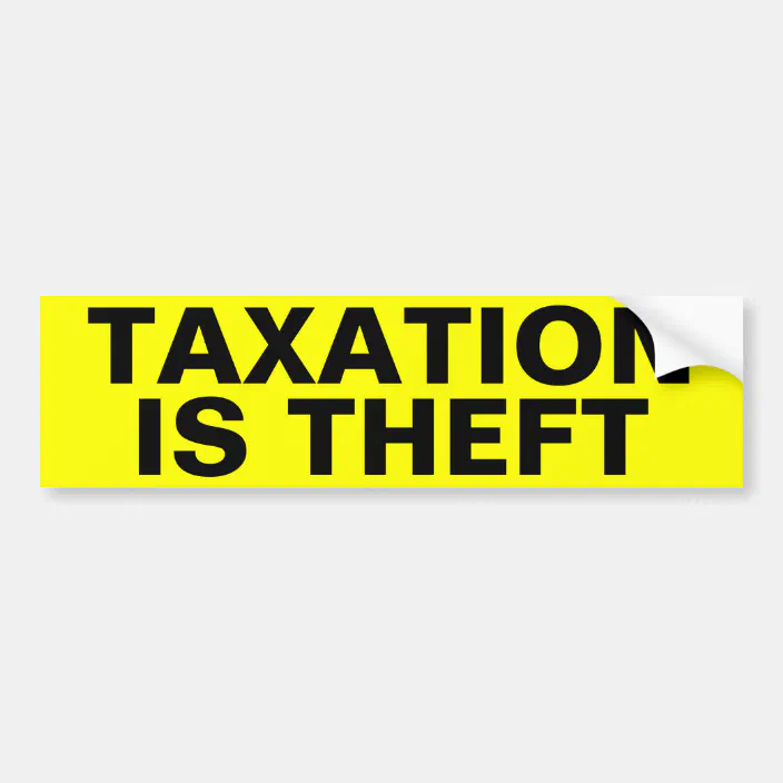 Make Taxation Theft Again Black & White Vinyl Decal Bumper Sticker 