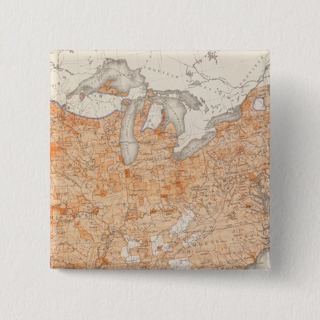 Taxation per Capita, Statistical US Lithograph Pinback Button (Front)