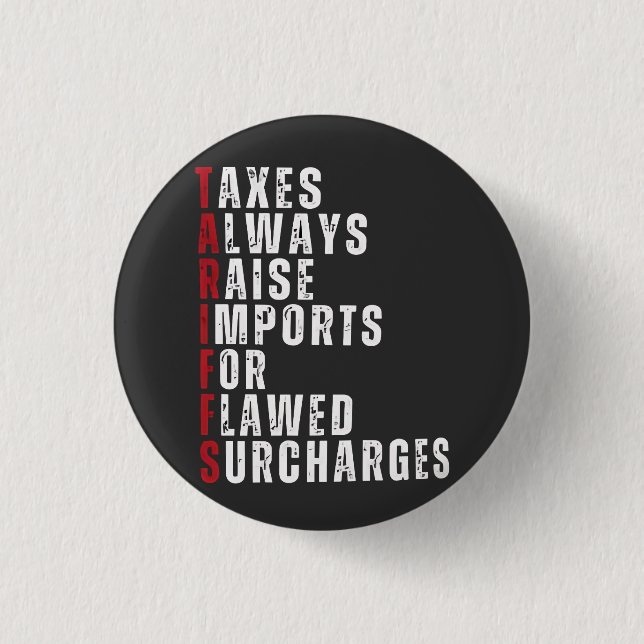 Taxes Always Raise Imports for Flawed Subcharges Button (Front)