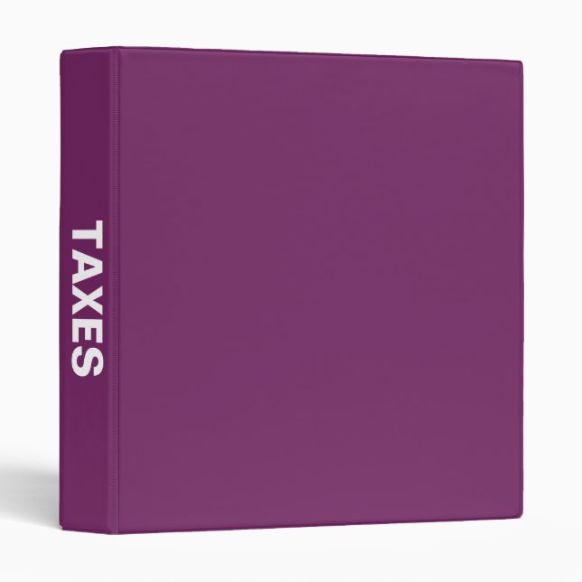 Taxes Big Bold Name binder (Front/Spine)