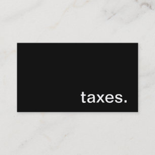 Taxes Business Card