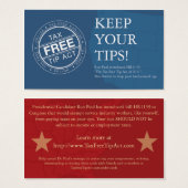 TaxFreeTipAct.com Cards (Front & Back)