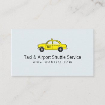 Taxi & Airport Shuttle Service Business Card by ArtisticEye at Zazzle