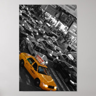Taxi: B&W Background Poster