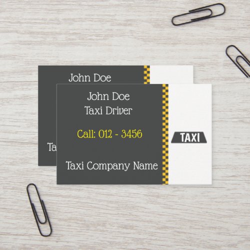 Taxi_Based Business Card