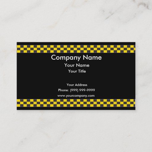 Customizable Taxi Border Business Card