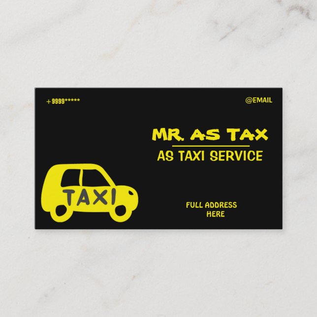 TAXI BUSINESS CARD (Front)