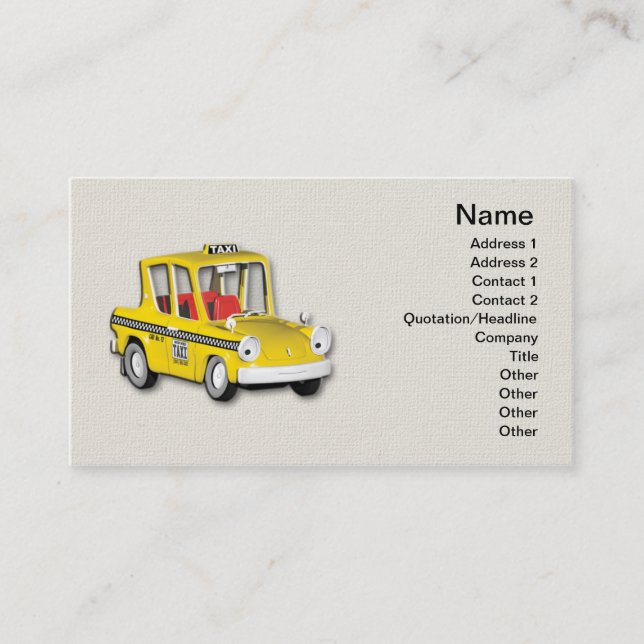 Taxi Business Card (Front)