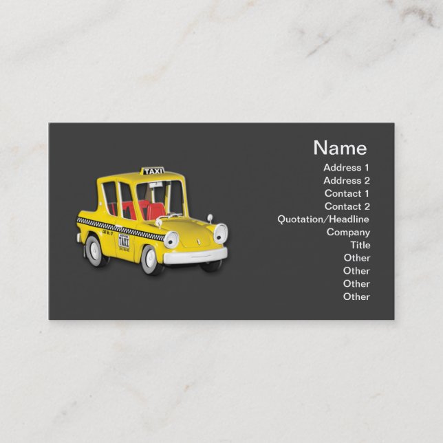 Taxi Business Card (Front)