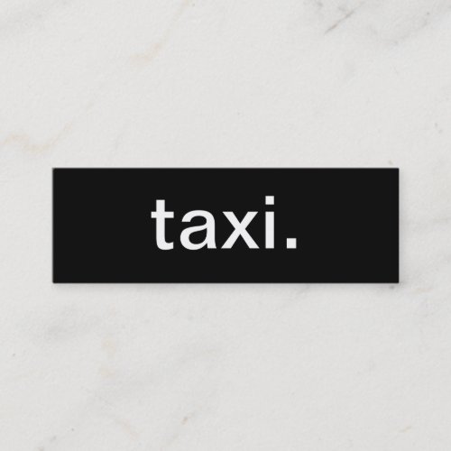 Taxi Business Card