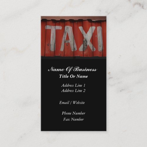Taxi Business Card