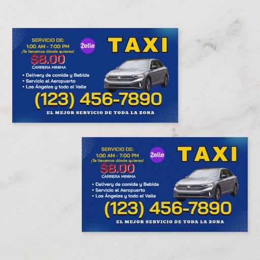 Customizable TAXI BUSINESS CARD
