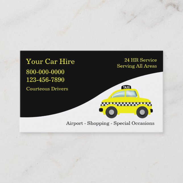 Taxi Business Cards (Front)