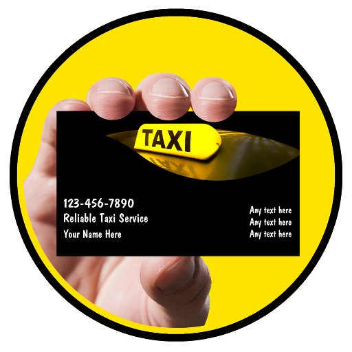 Customizable Taxi Business Cards