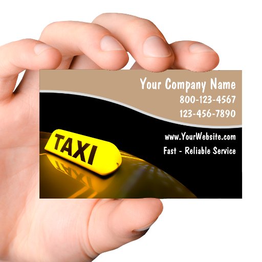 Customizable Taxi Business Cards