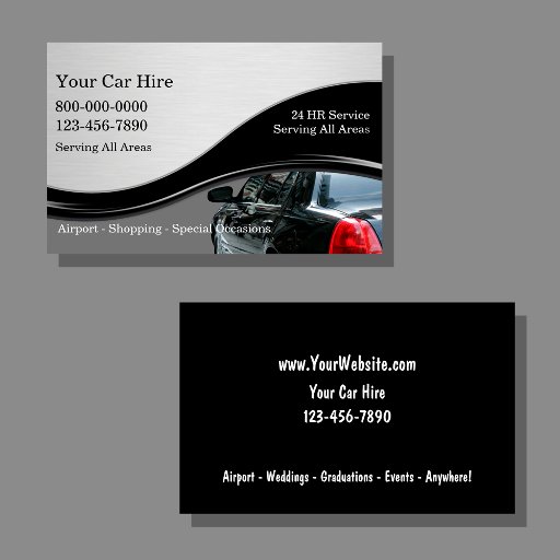 Customizable Taxi Business Cards