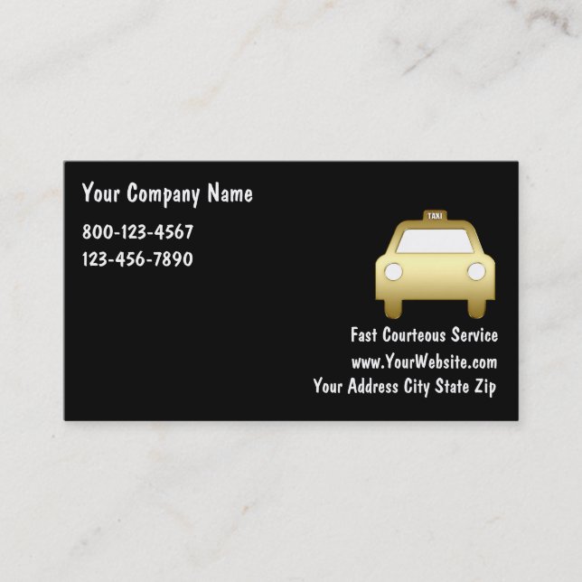 Taxi Business Cards (Front)
