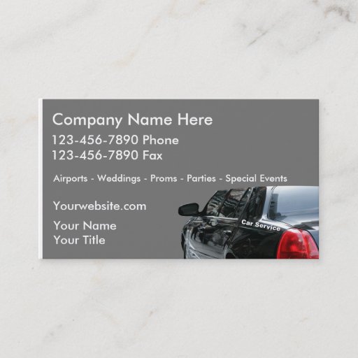 Customizable Taxi Business Cards
