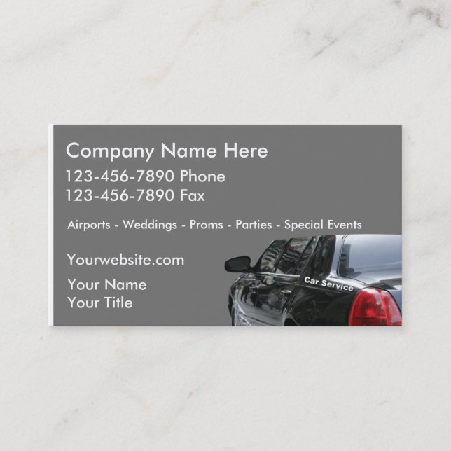 Taxi Business Cards (Front)