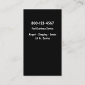 Taxi Business Cards (Back)