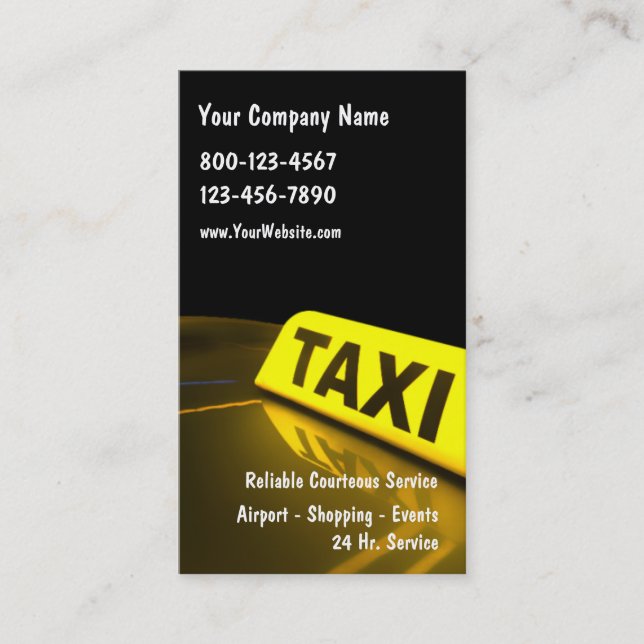 Taxi Business Cards (Front)