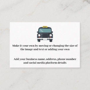 Taxi Business Cards - Customize for your business