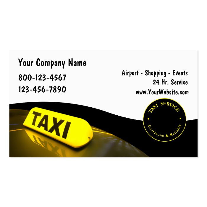 Taxi Business Cards New