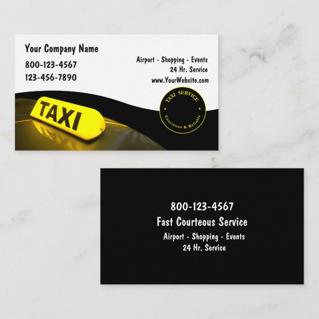 Taxi Business Cards New (Front/Back)