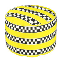 Yellow black checkered stripe. Cab or taxi pattern.