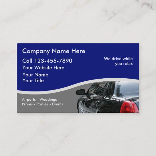 Customizable Taxi Cab Business Cards